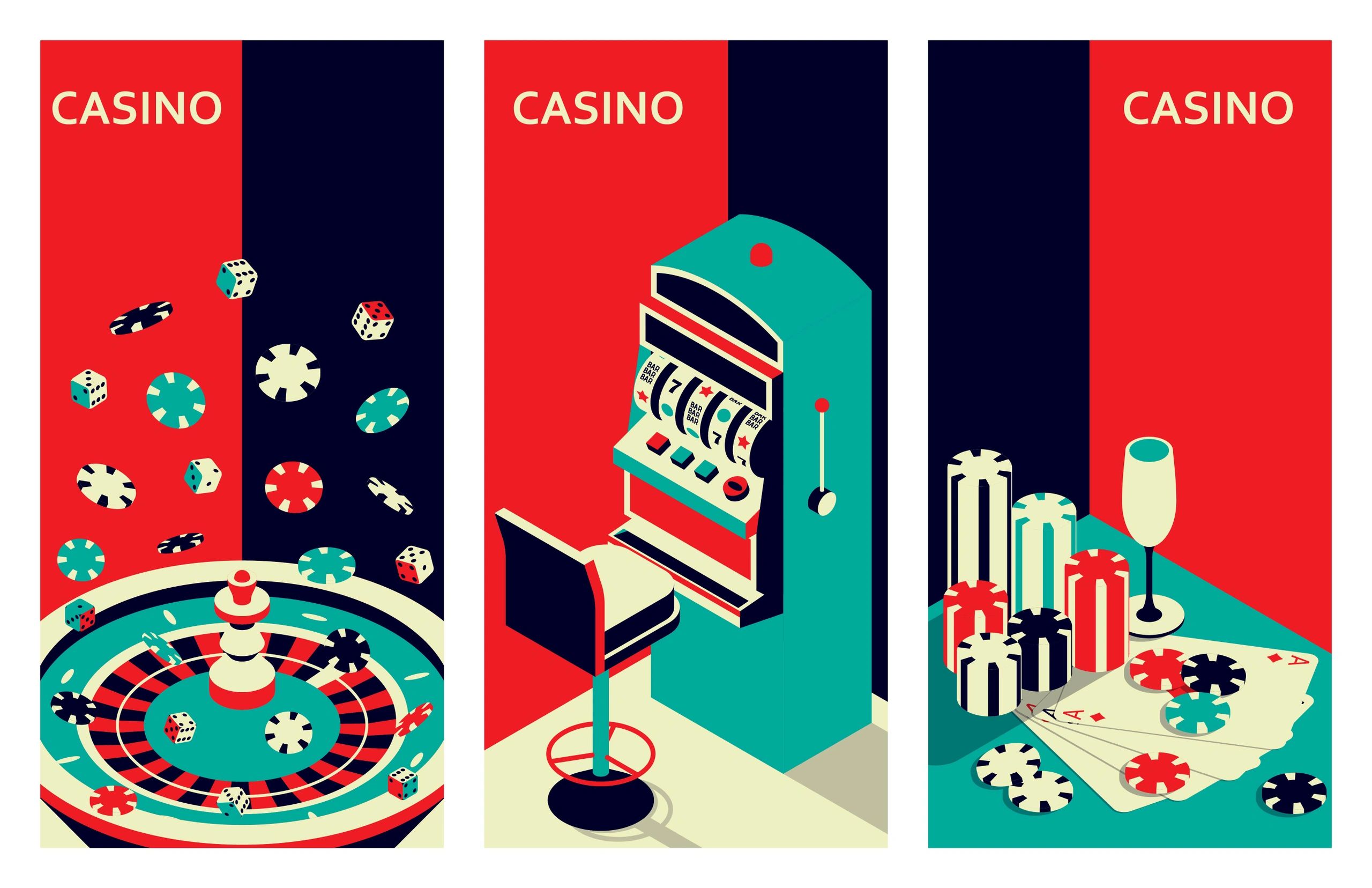 modern crypto casino illustration