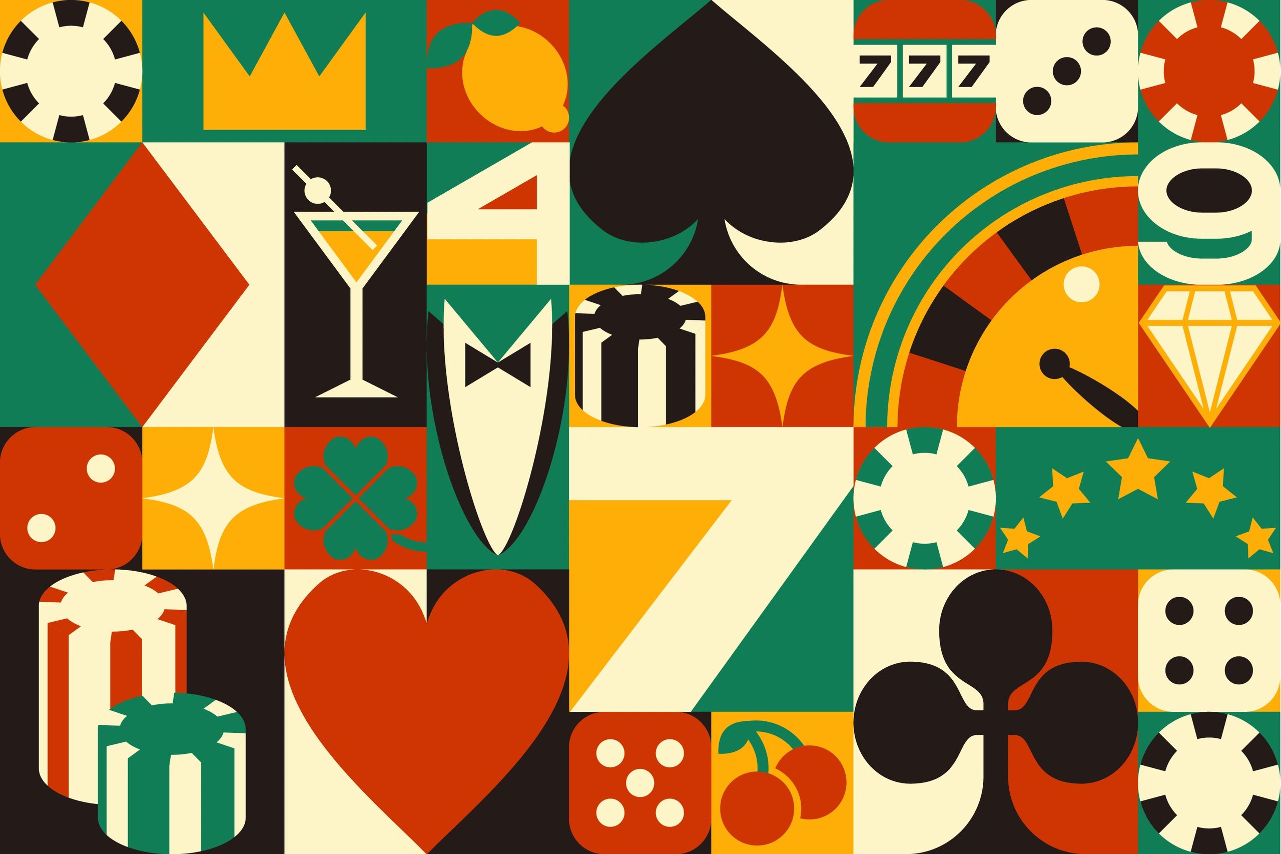 modern crypto casino illustration